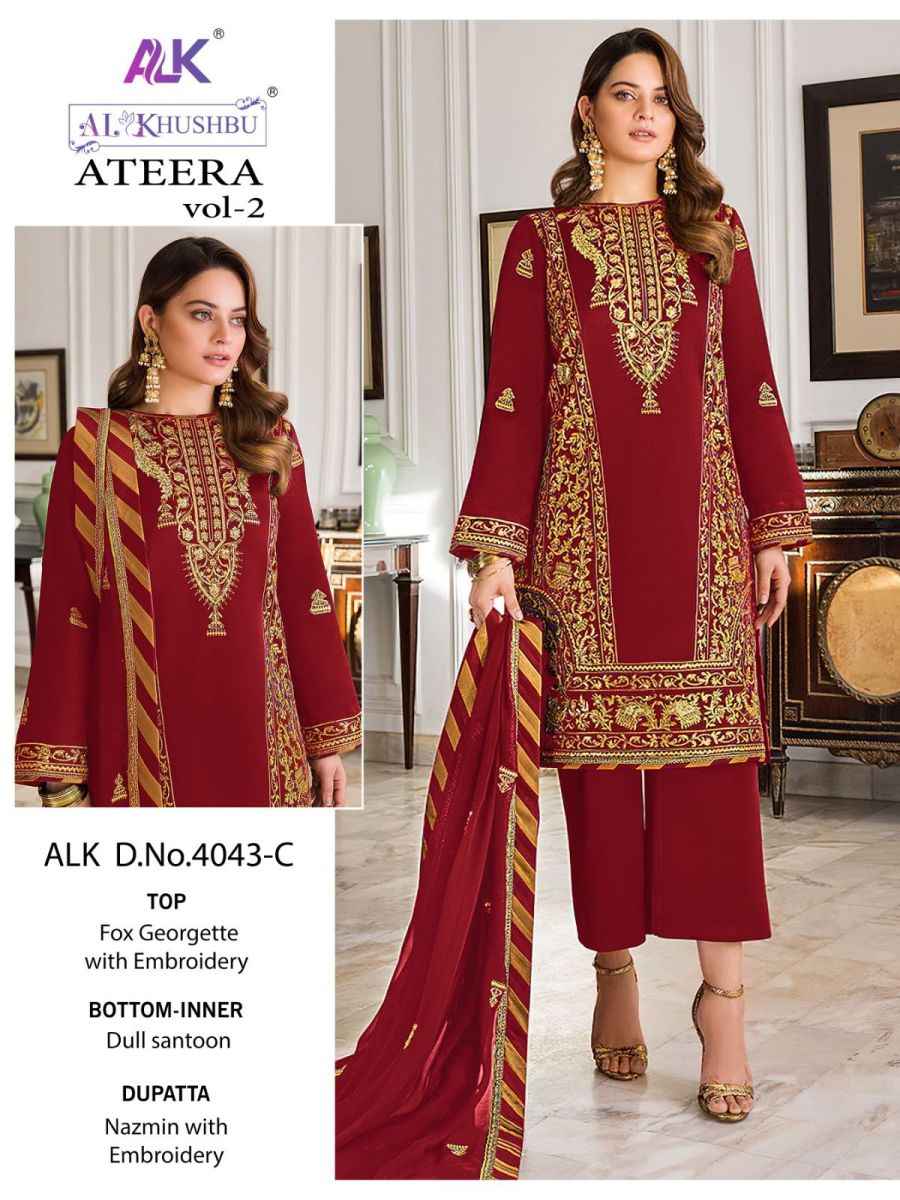 AL Khushbu Ateera Vol 2 Georgette Dress Material 4 pcs Catalogue
