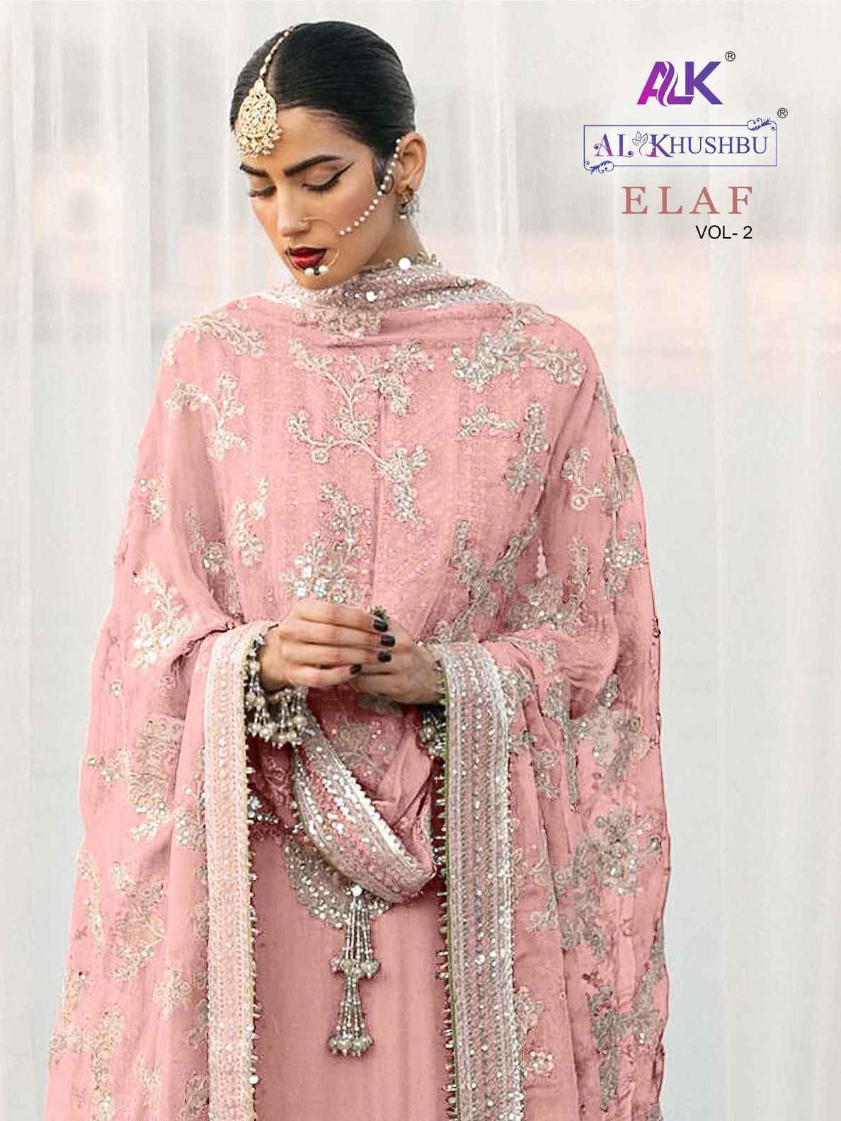 AL Khushbu Elaf Vol 2 Georgette Dress Material 4 pcs Catalogue
