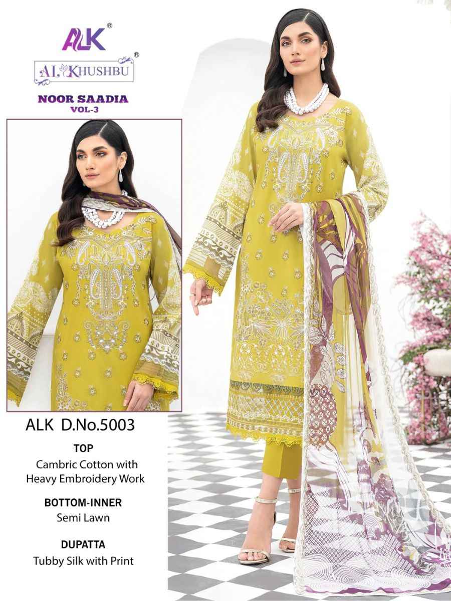 AL Khushbu Noor Saadia Vol 3 Cambric Cotton Dress Material 4 pcs Catalogue