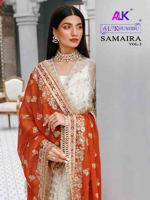 Al Khushbu Samaira Vol 3 Georgette Dress Material 3 pcs Catalogue