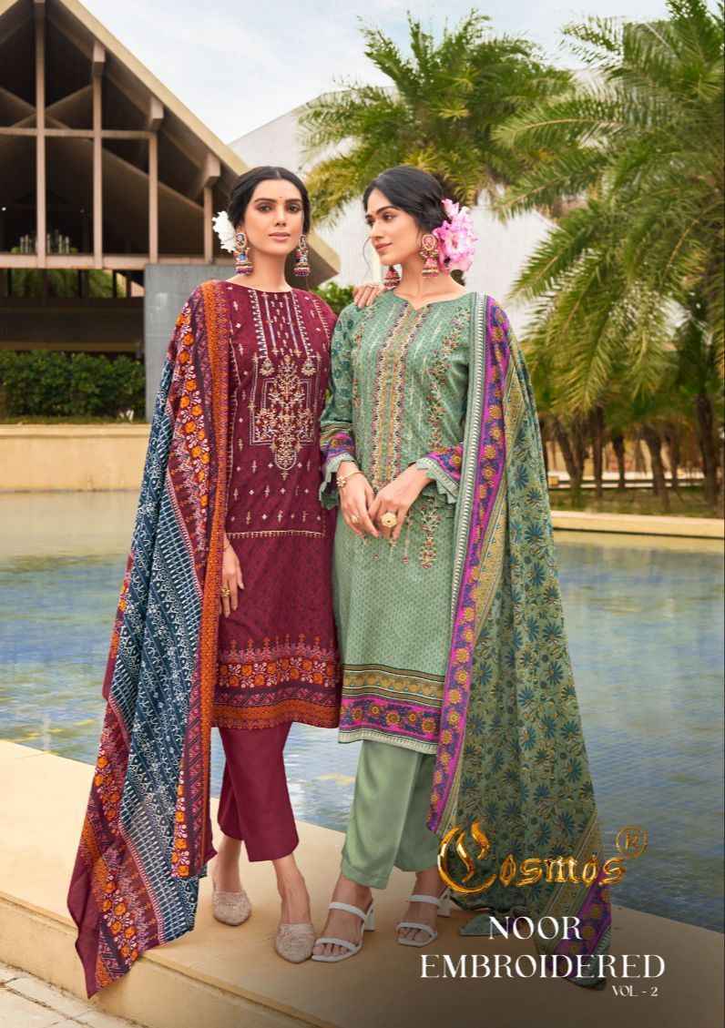 Cosmos Noor Embroidered Vol 2 Lawn Dress Material 8 pcs Catalogue
