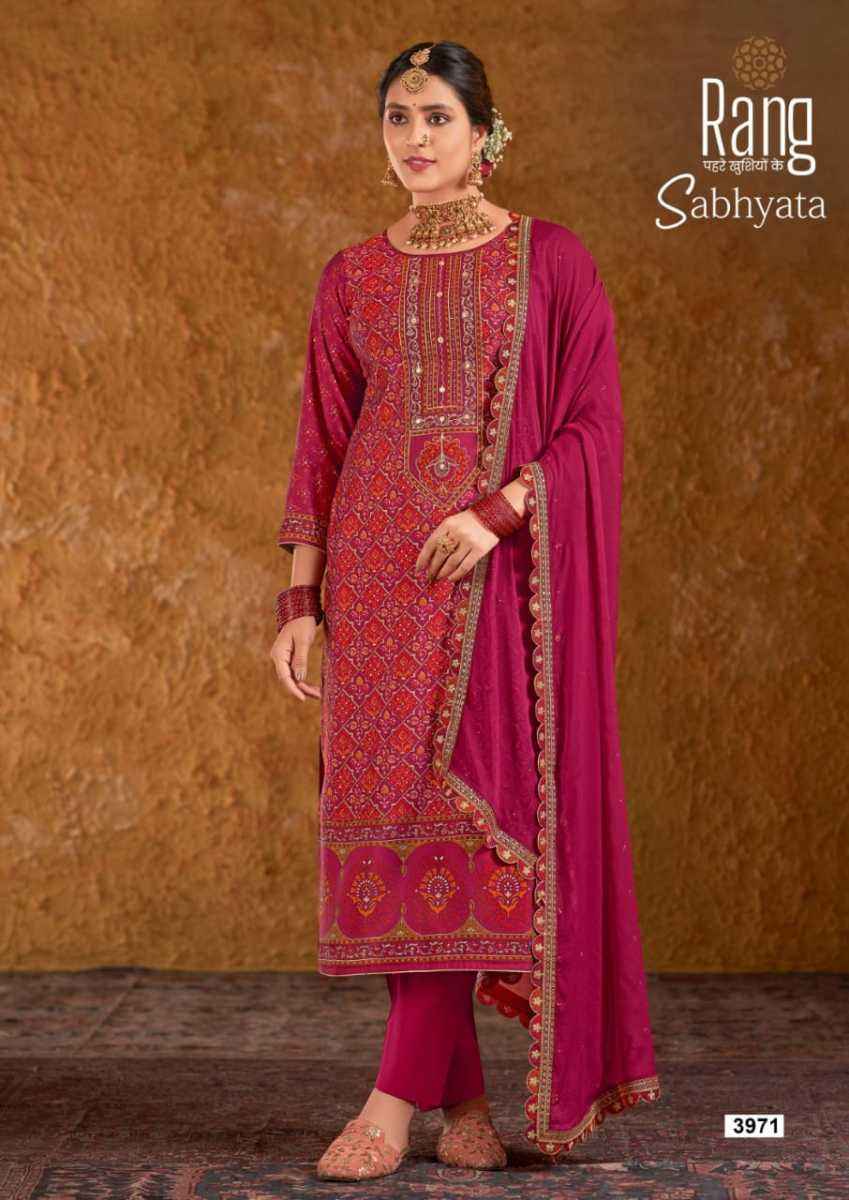 Rang Sabhyata Muslin Dress Material 4 pcs Catalogue