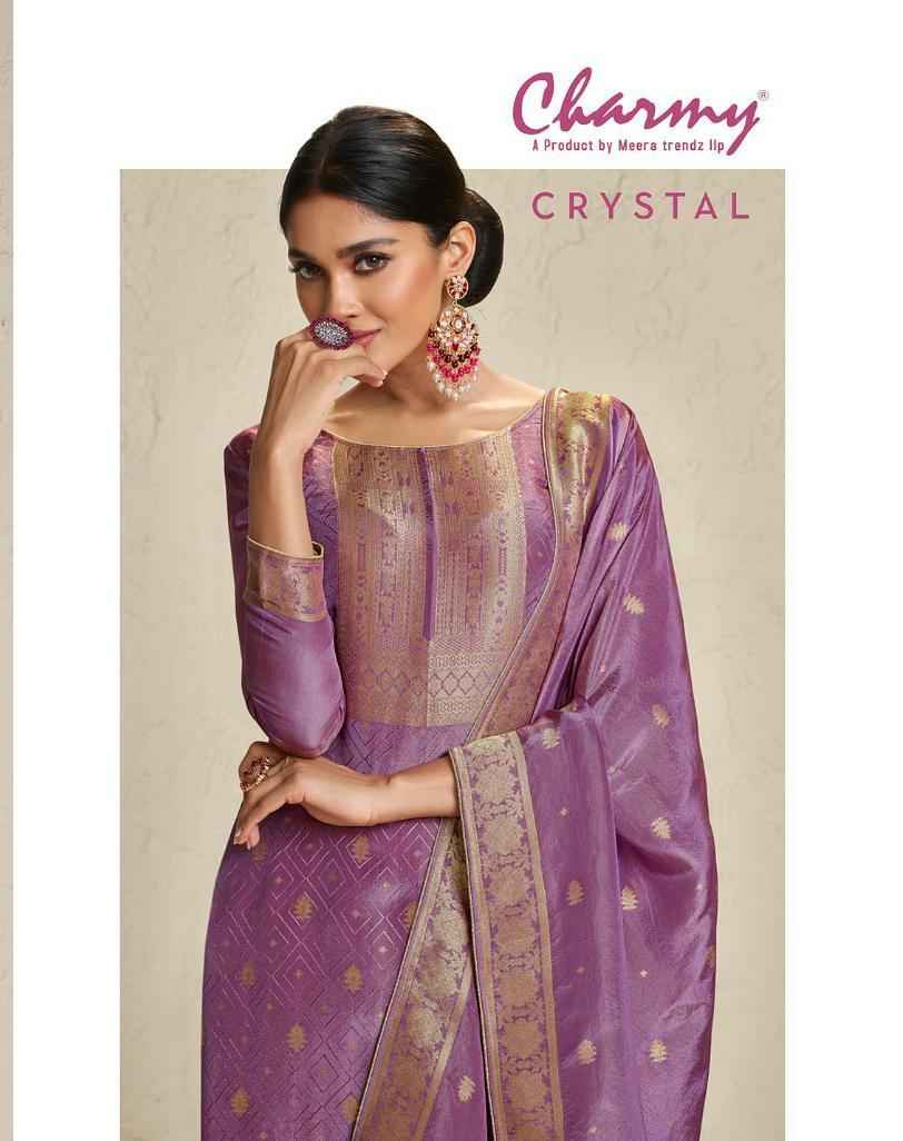 Zisa Charmy Crystal Crystal Dress Material 4 pcs Catalogue