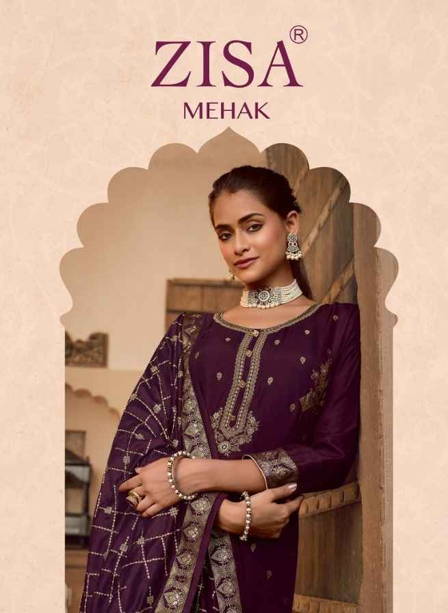 Zisa Mehak Dola Jacquard Dress Material 4 pcs Catalogue