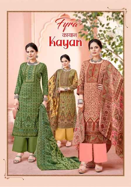 Fyra Kayan Pashmina Spun Dress Material 8 pcs Catalogue