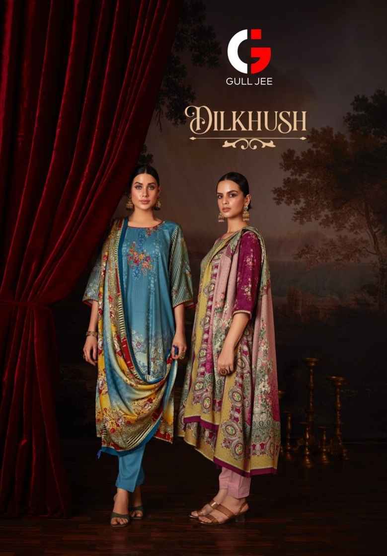 Gull Jee Dilkhush Pashmina Dress Material 6 pcs Catalogue