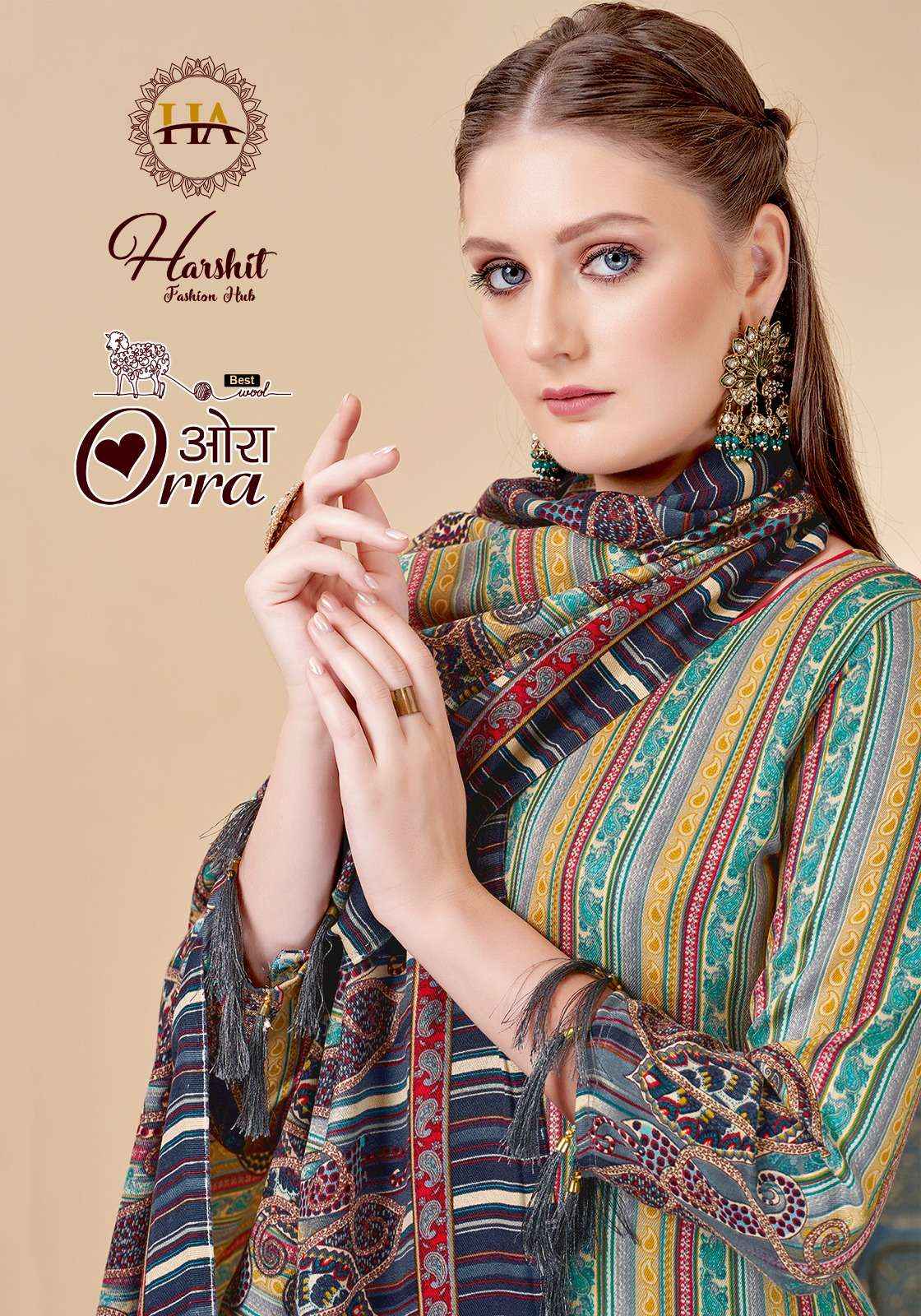 Harshit Fashion Hub Orra Pashmina Dress Material 6 pcs Catalogue