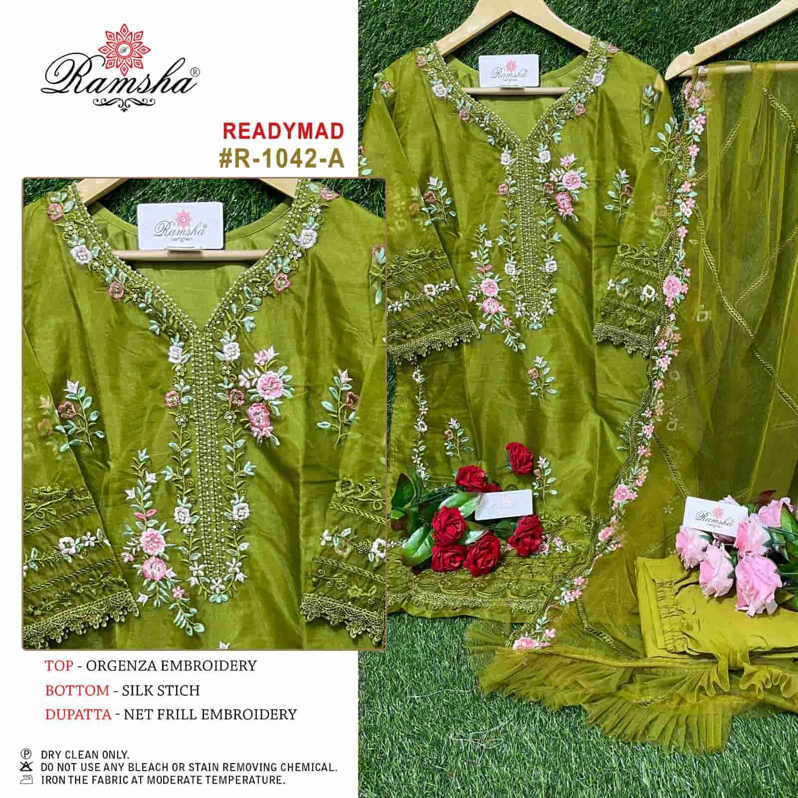 Ramsha R 1042 Readymade Orgaza Dress 4 pcs Catalogue
