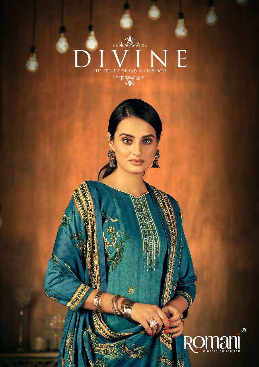 Romani Divine Pashmina Dress Material 10 pcs Catalogue