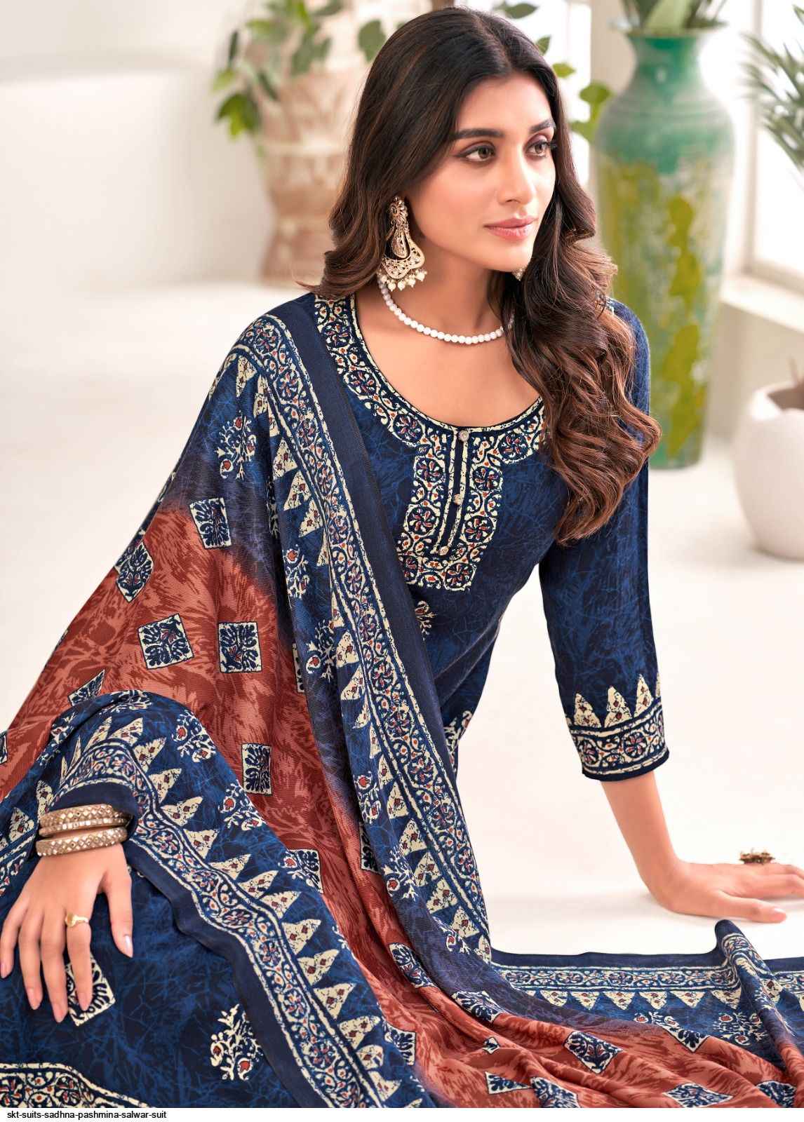 Glossy Simareet Suzana Pashmina Suits Wholesale Online -✈Free➕COD🛒