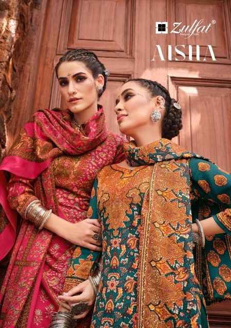 Zulfat Aisha Wool Pashmina Dress Material 10 pcs Catalogue