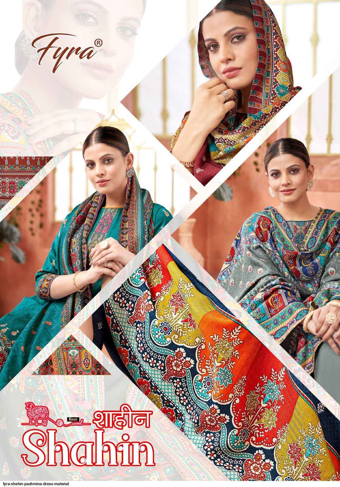 Fyra Shahin Pashmina Dress Material 8 pcs Catalogue