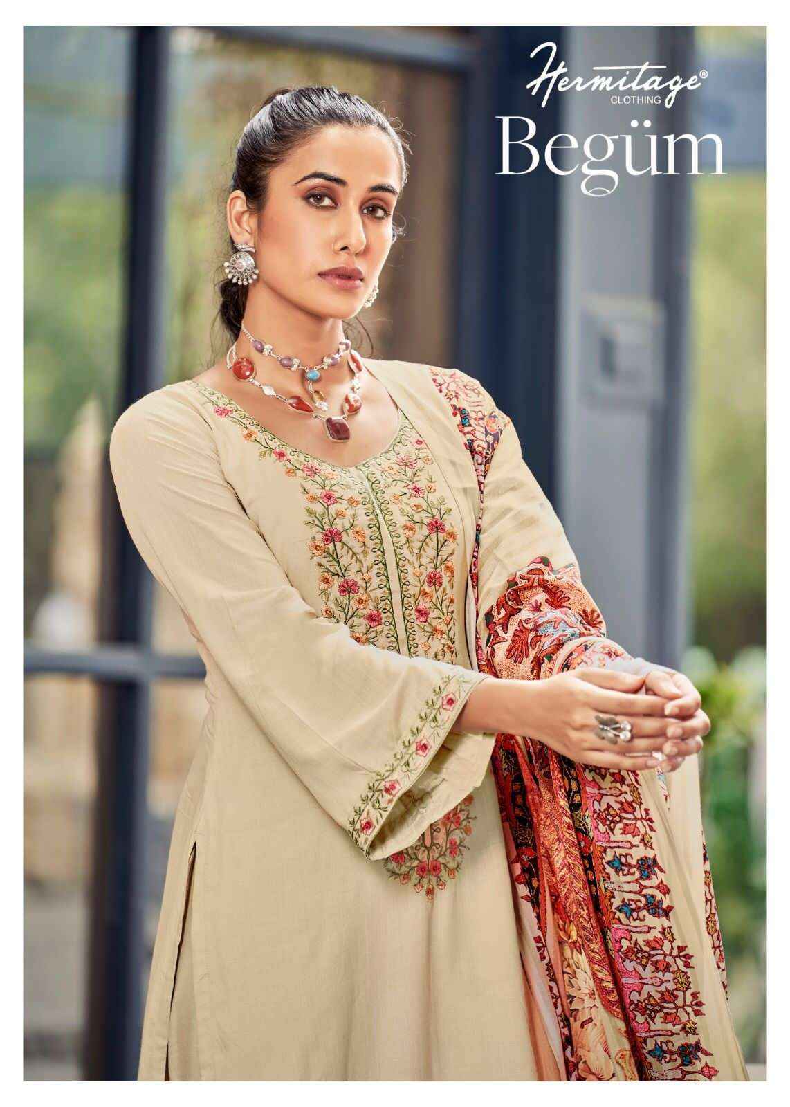 Hermitage Begum Rayon Slub Dress Material 5 pcs Catalogue