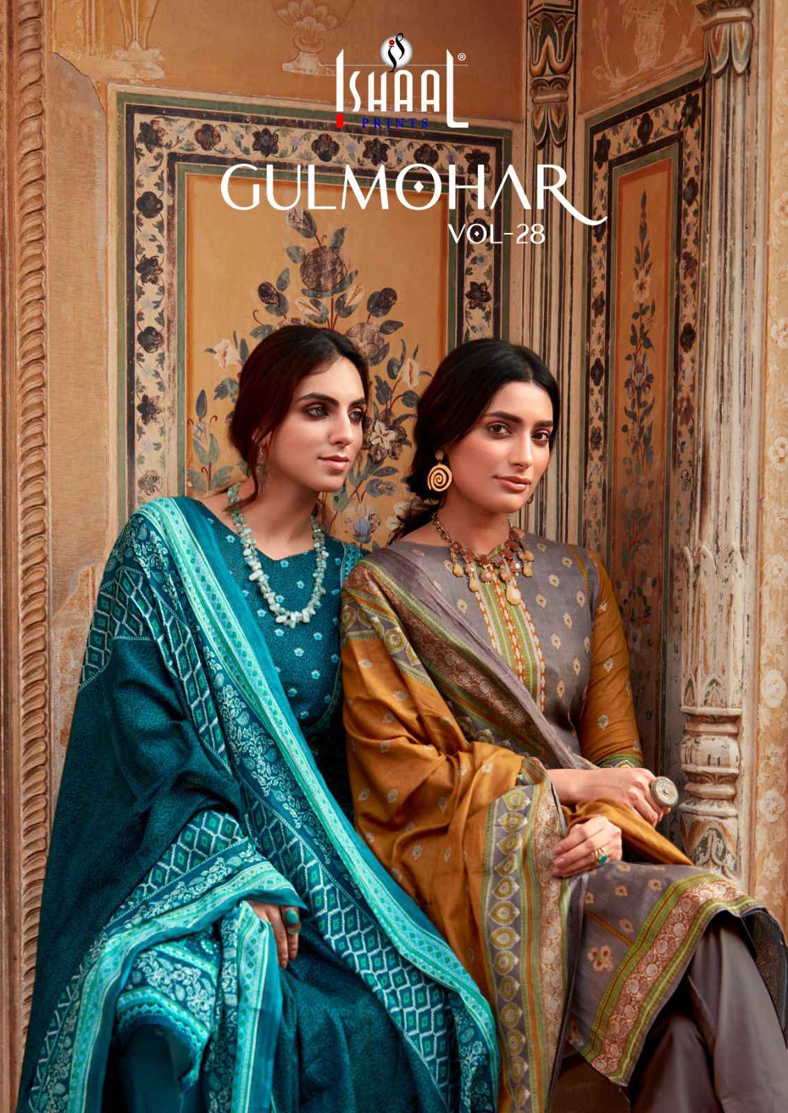 Ishaal Prints Gulmohar Vol 28 Lawn Cotton Dress Material 10 pcs Catalogue