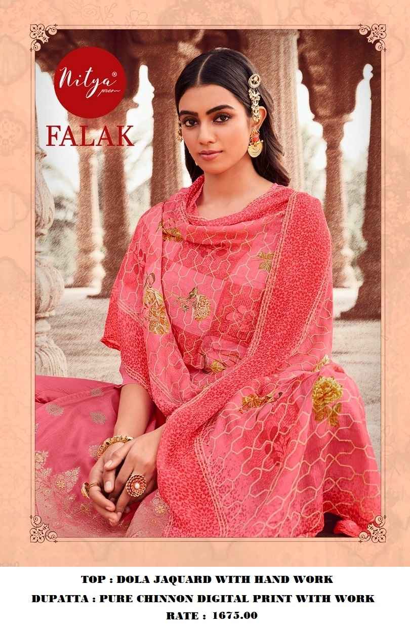 Nitya Falak Jacquard Dress Material 6 pcs Catalogue