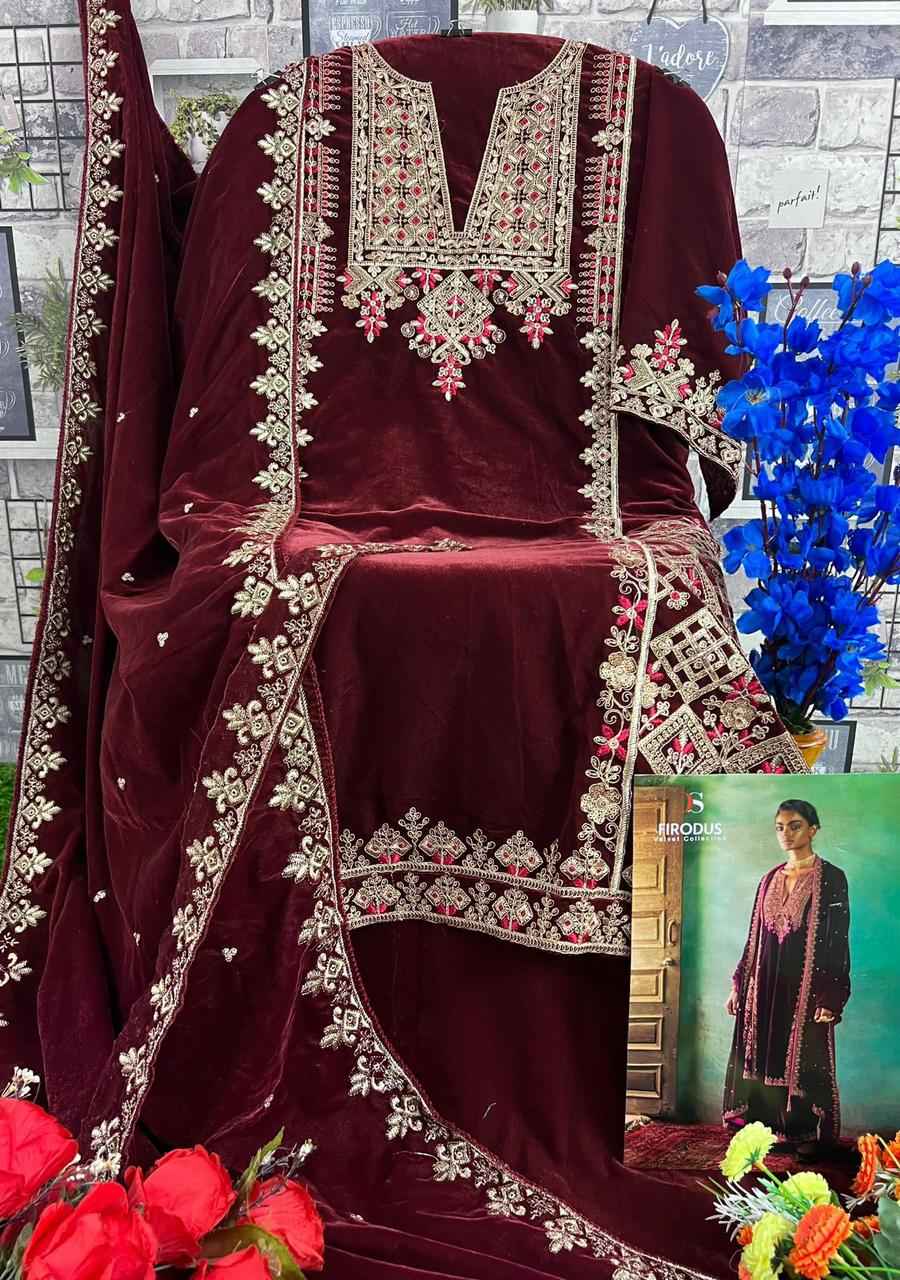 Deepsy Firdous Velvet Collection Velvet Dress Material 3 pcs Catalogue