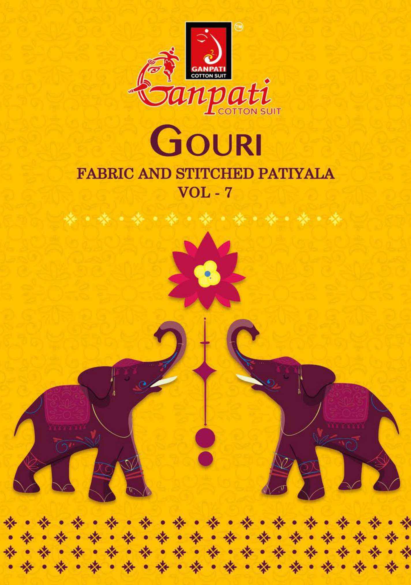 Ganpati Gouri Vol 7 Cotton Dress Material 15 pcs Catalogue