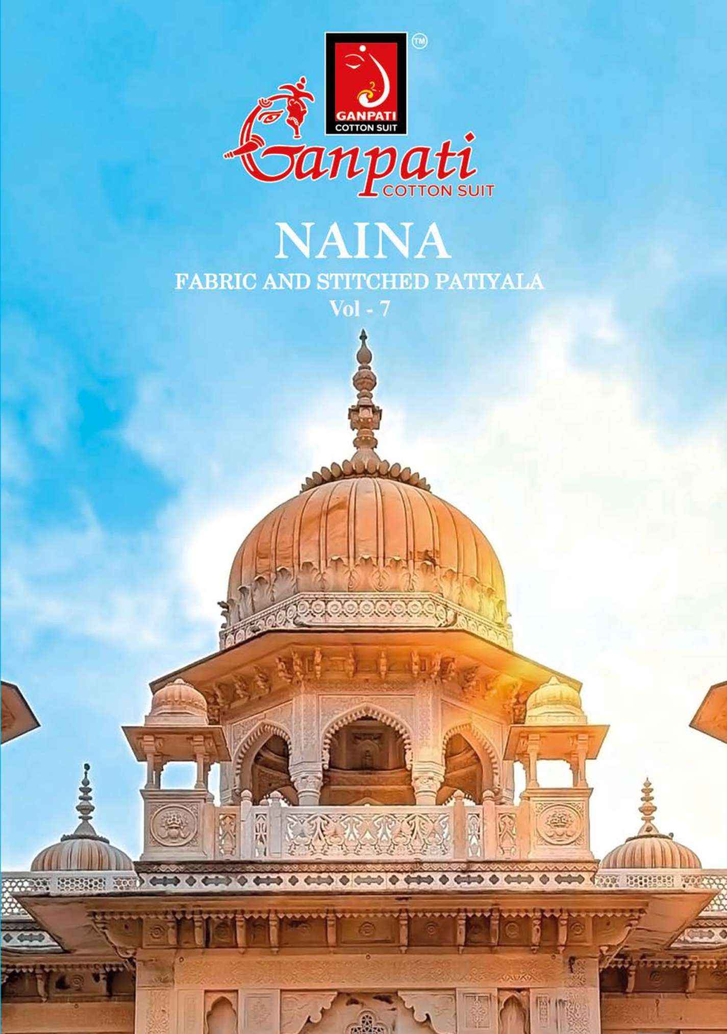 Ganpati Naina Vol 7 Cotton Dress Material 15 pcs Catalogue