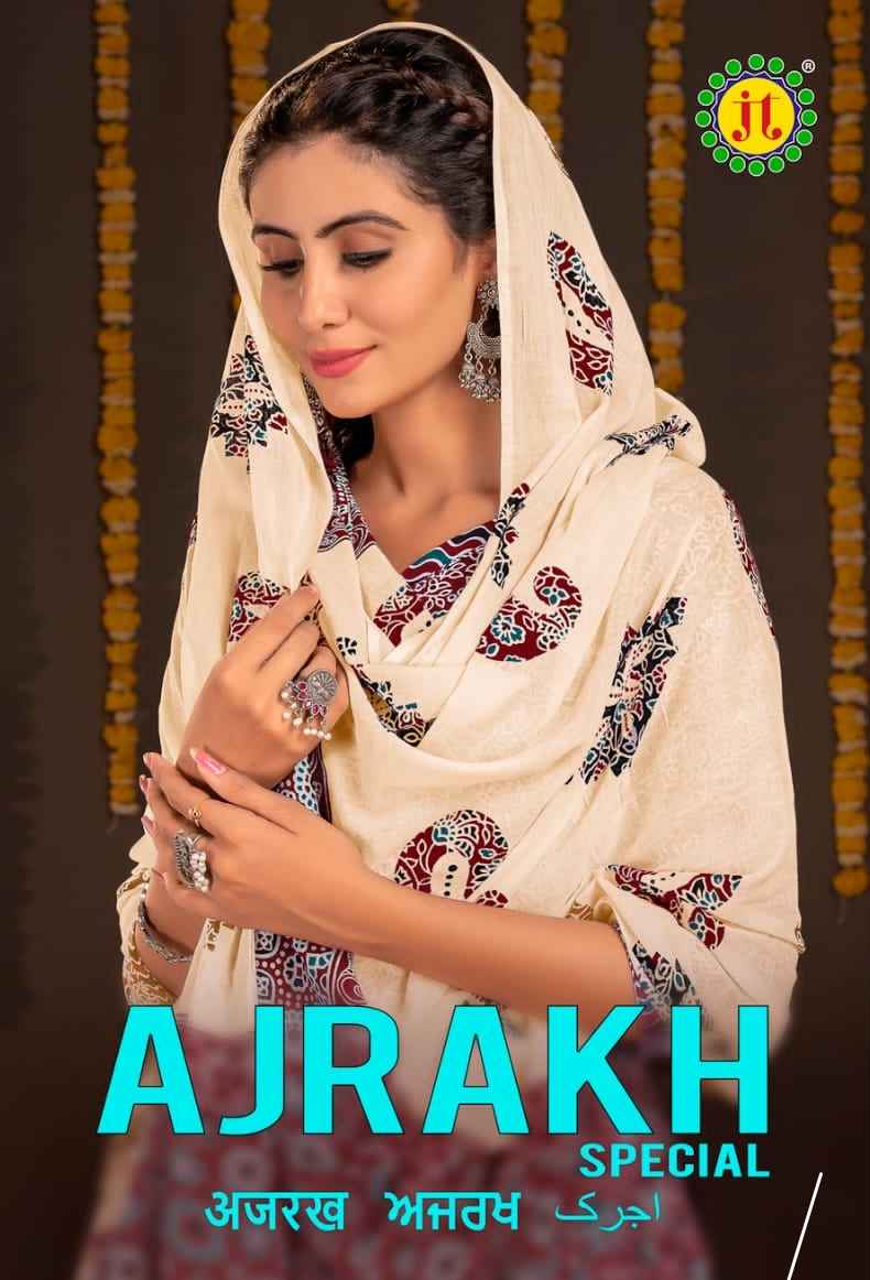Jt Ajrakh Special Cotton Dress Material 10 pcs Catalogue