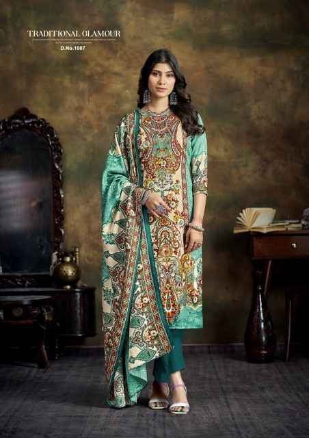 Roli Moli Saiba Pashmina Dress Material 8 pcs Catalogue
