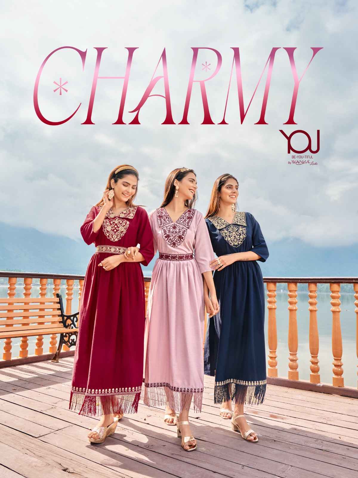 Wanna Charmy Rayon Gown 5 pcs Catalogue