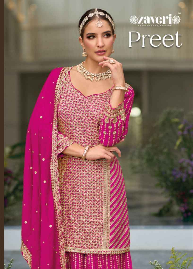 Zaveri Preet Readymade Silk Dress 4 pcs Catalogue