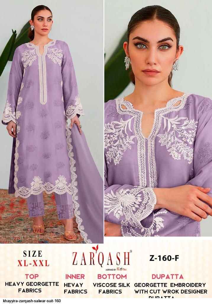 Zarqash Z 160 Readymade Georgette Dress 6 pcs Catalogue