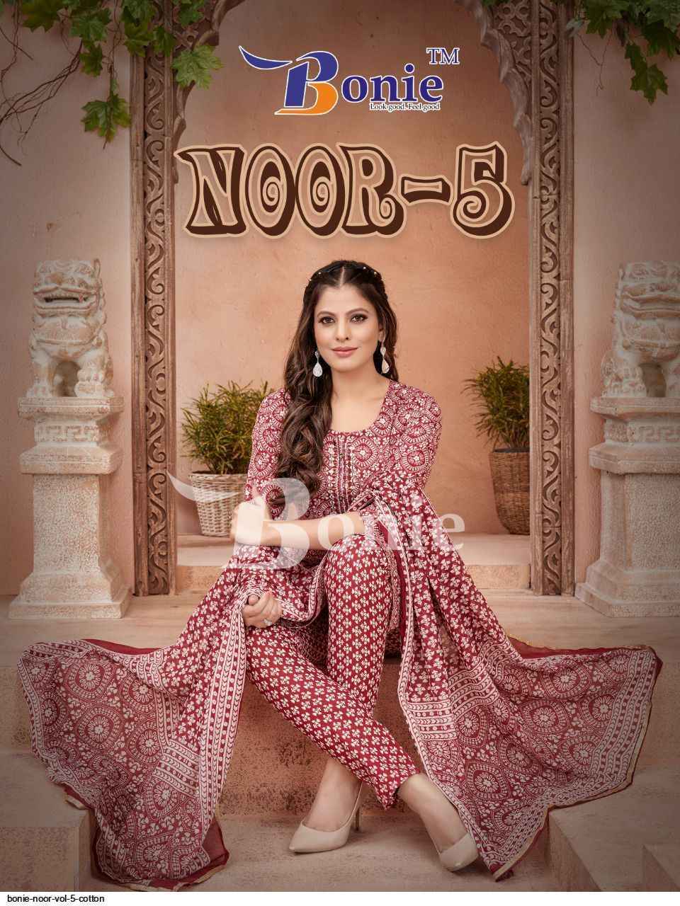 Bonie Noor Vol-5 Cotton Readymade Suit 5 Pc Catalouge