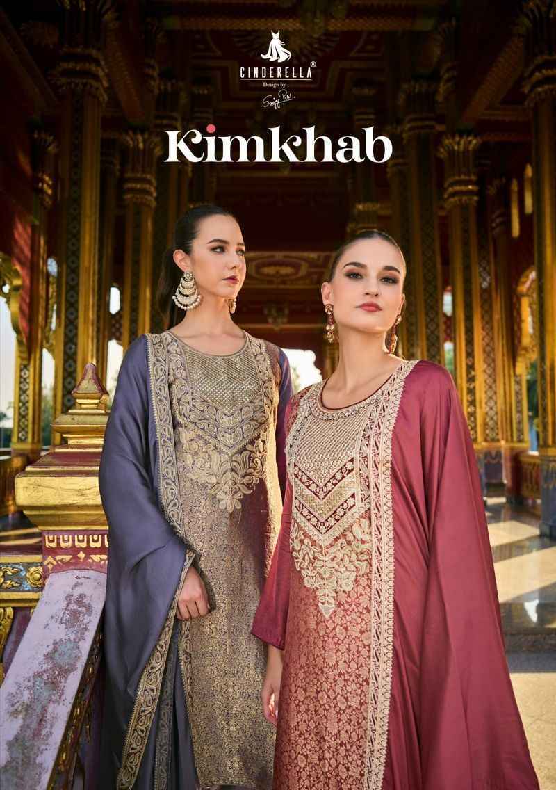 Cindrella Kimkhab Pure Banarasi Silk Dress Material 6 Pc Catalog