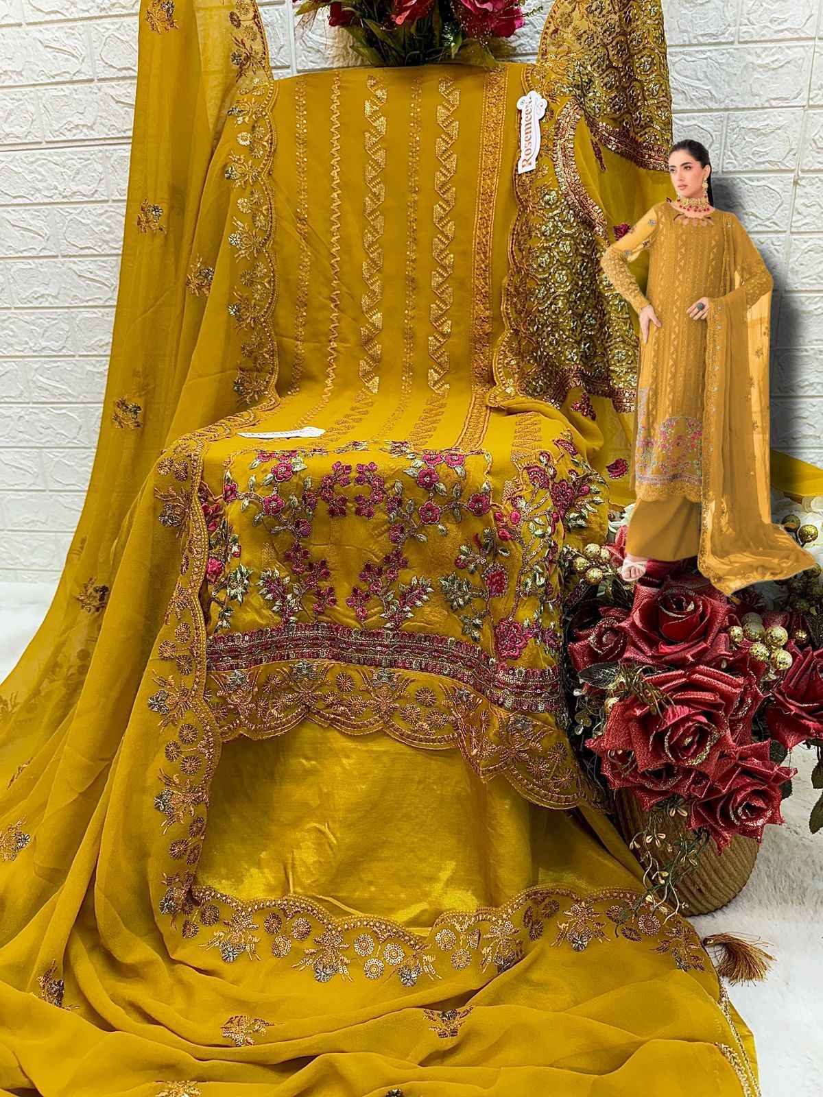 Buy Hk Textile Women's Cotton Silk Dress Material Lehenga Choli  (3723378031_Blue_Free Size) at Amazon.in