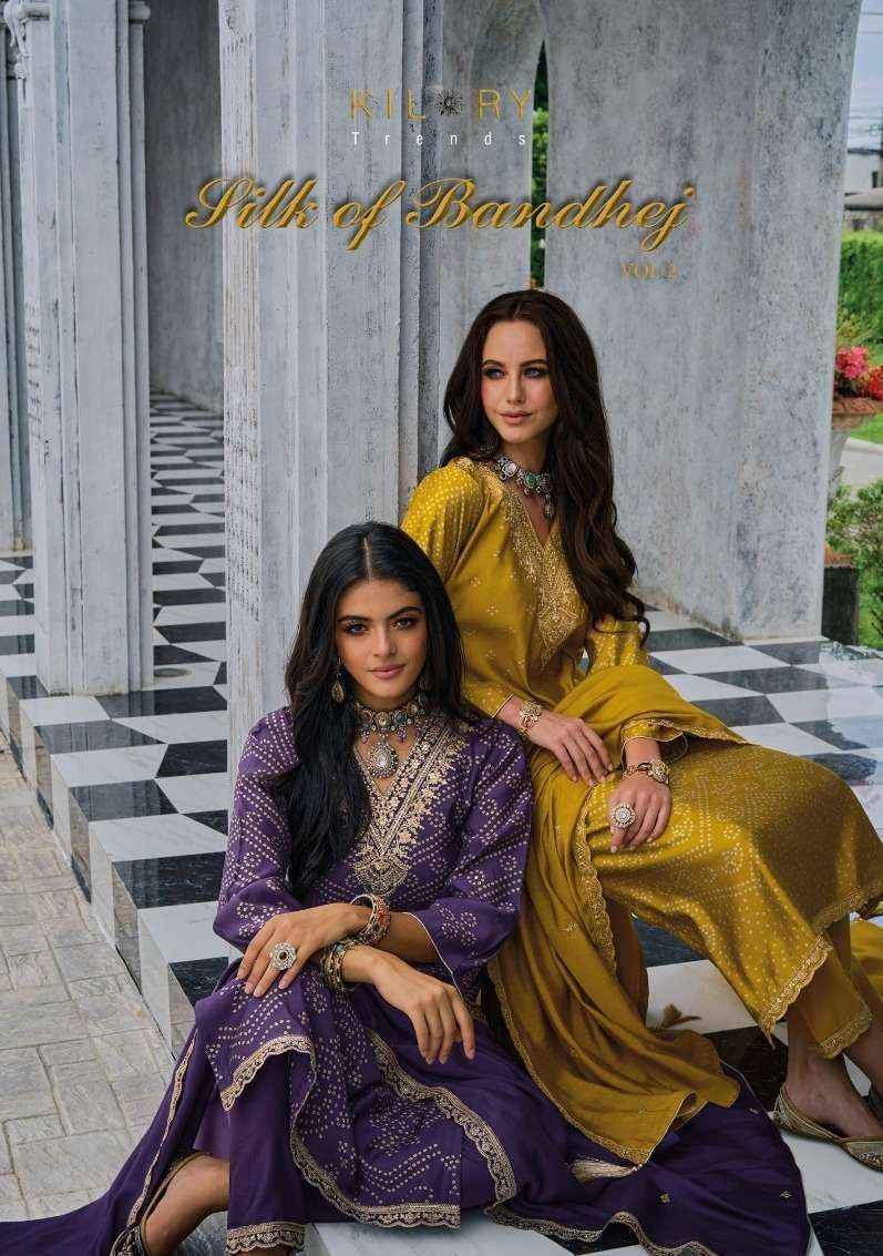 Kilory Trends Silk Of Bandhej Vol 2 Pure Viscose Dress Material 8 Pc Catalog