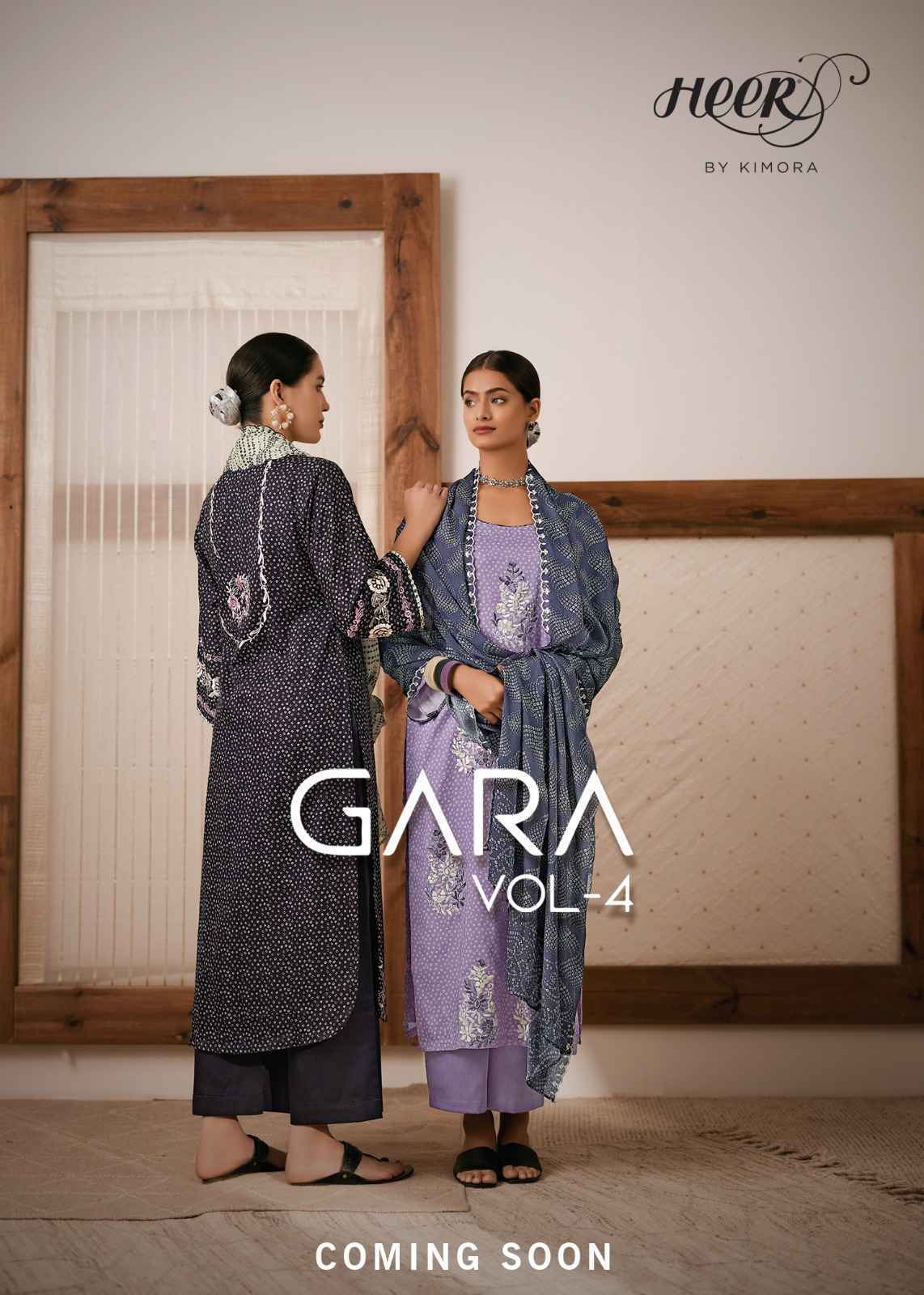 Kimora Heer Gara Vol-4 Pure Maslin Dress Material 8 pcs Catalogue