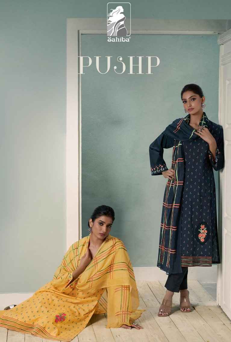 Sahiba Pushp Pure Cotton Lawn Print Dress Material 3 Pc Catalog