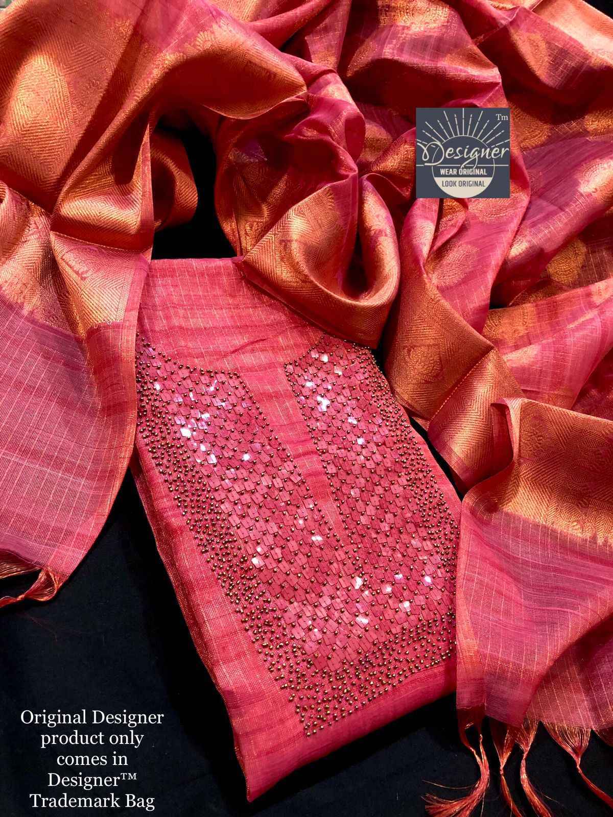 Designer 2023145 Pure Tissue Silk Non Catalog Dress Material 4 Pc Catalog