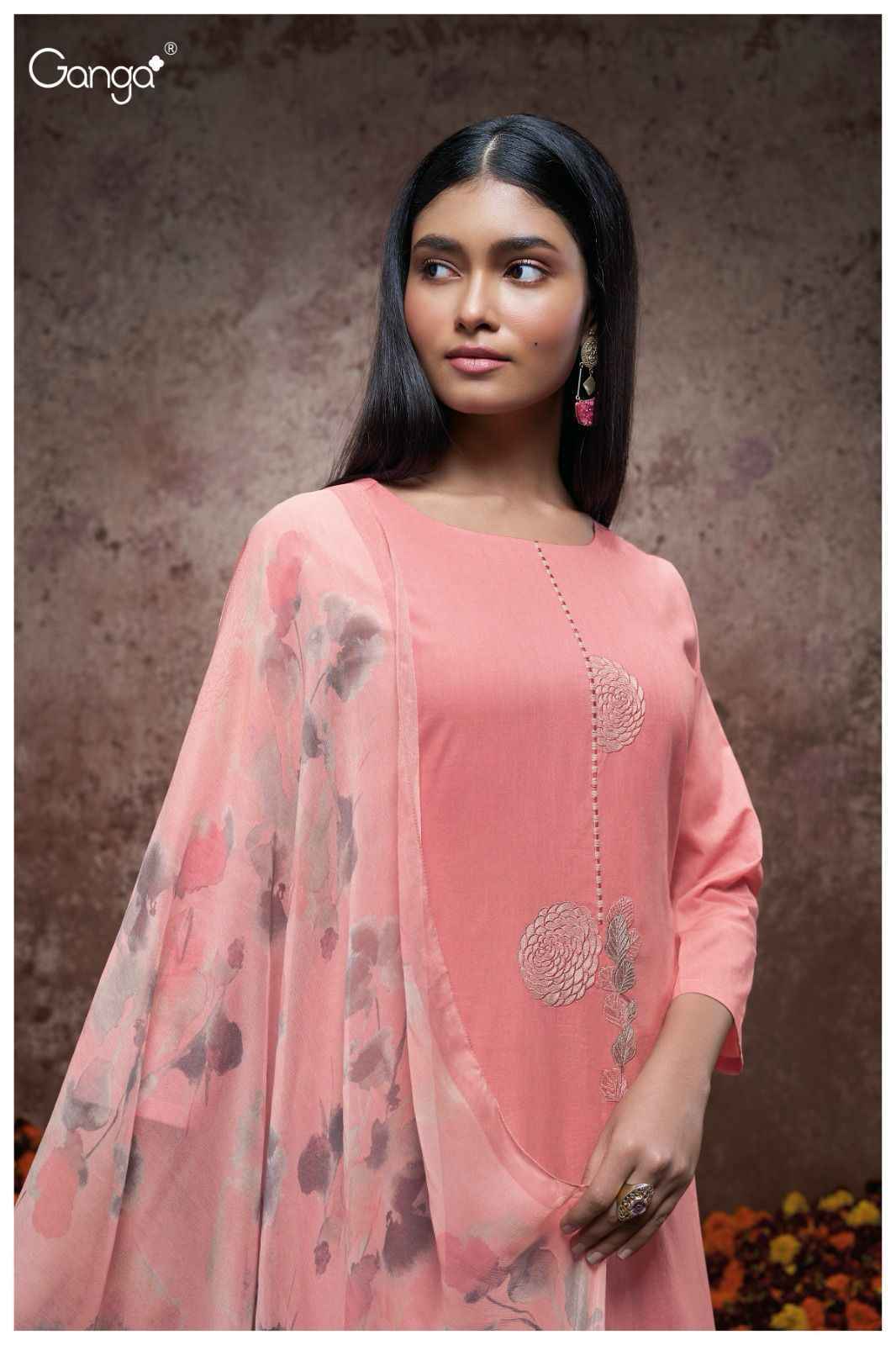 Ganga Valerie Premium Cotton Dress Material 4 Pc Catalog
