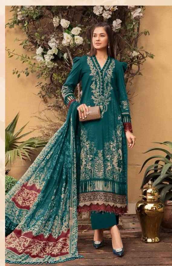 Hazzel 080 Maria B Pure Lawn Cotton Dress Material Online Ladis Suits Supplier