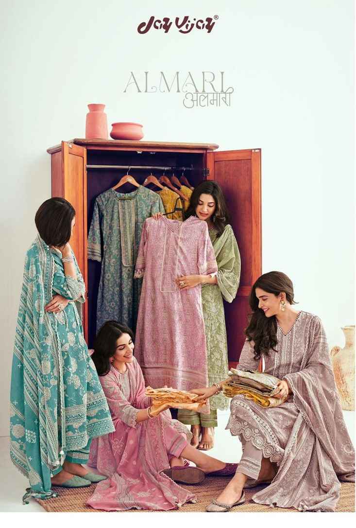 Jay Vijay Almira Pure Cotton Dress Material 7 pcs Catalogue