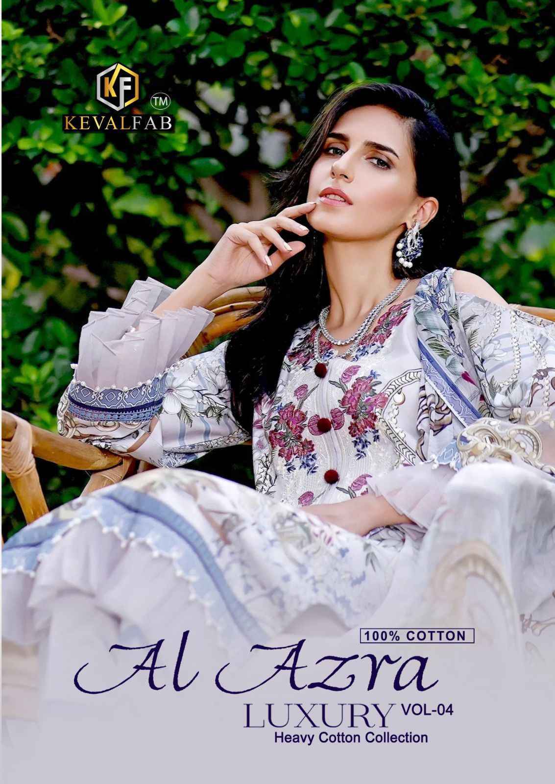 Keval Fab Al Azara Vol-4 Heavy Cotton Dress Material 6 pcs Catalogue
