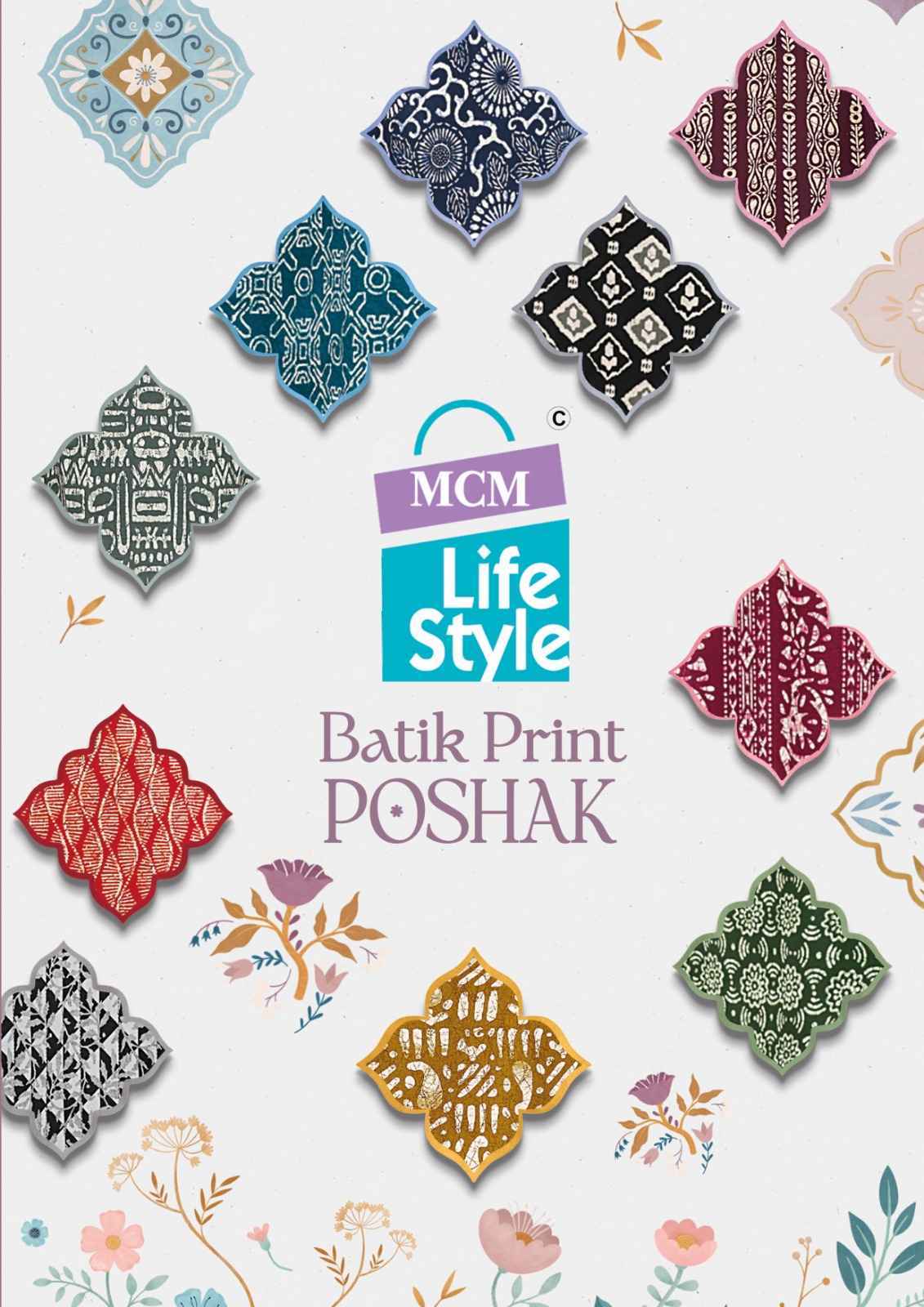 Mcm Lifestyle Batik Print Poshak Readymade Cotton Dress 10 Pc Catalog