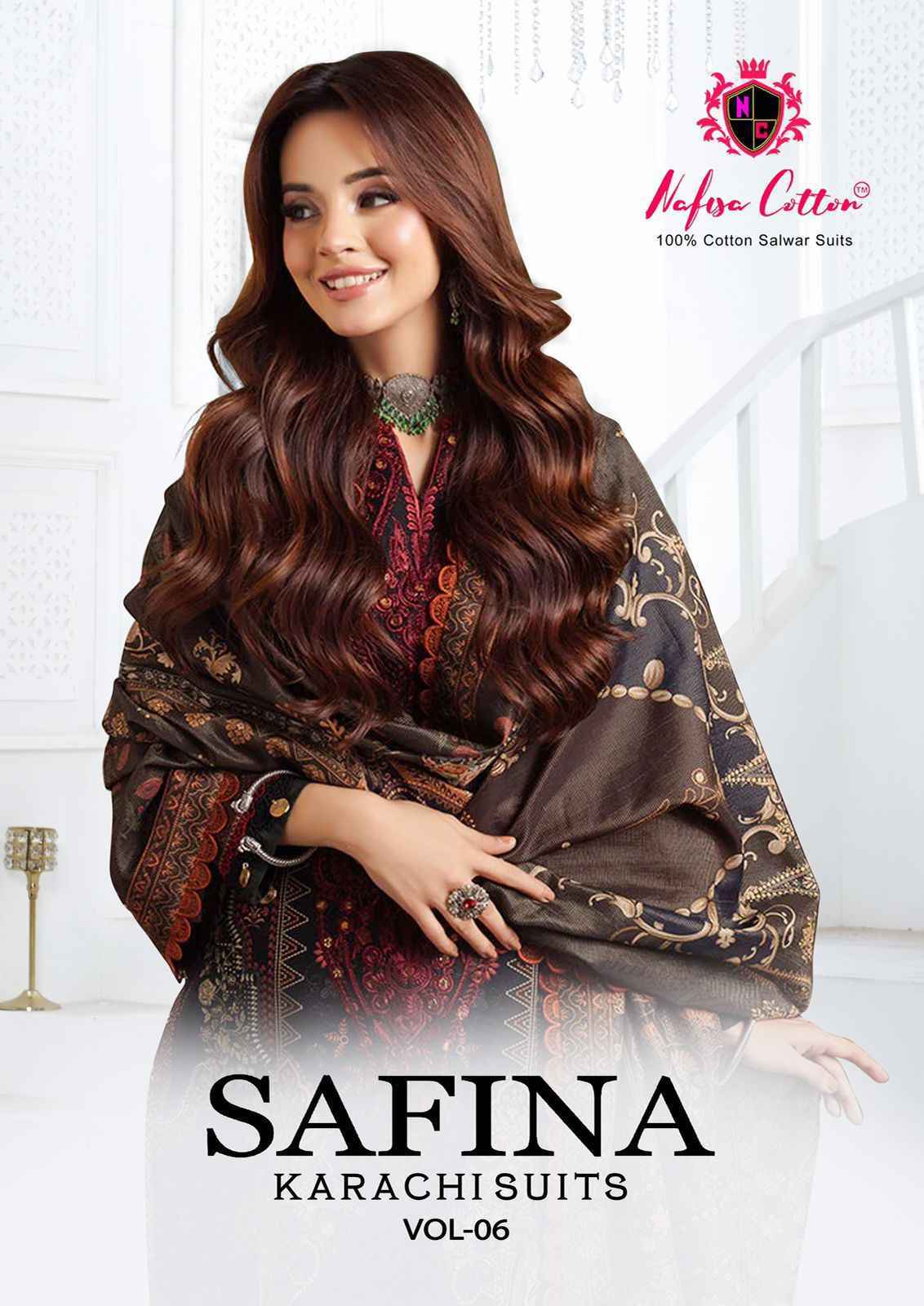 Nafisa Cotton Safina Vol-6 Cotton Dress Material 6 pcs Catalogue