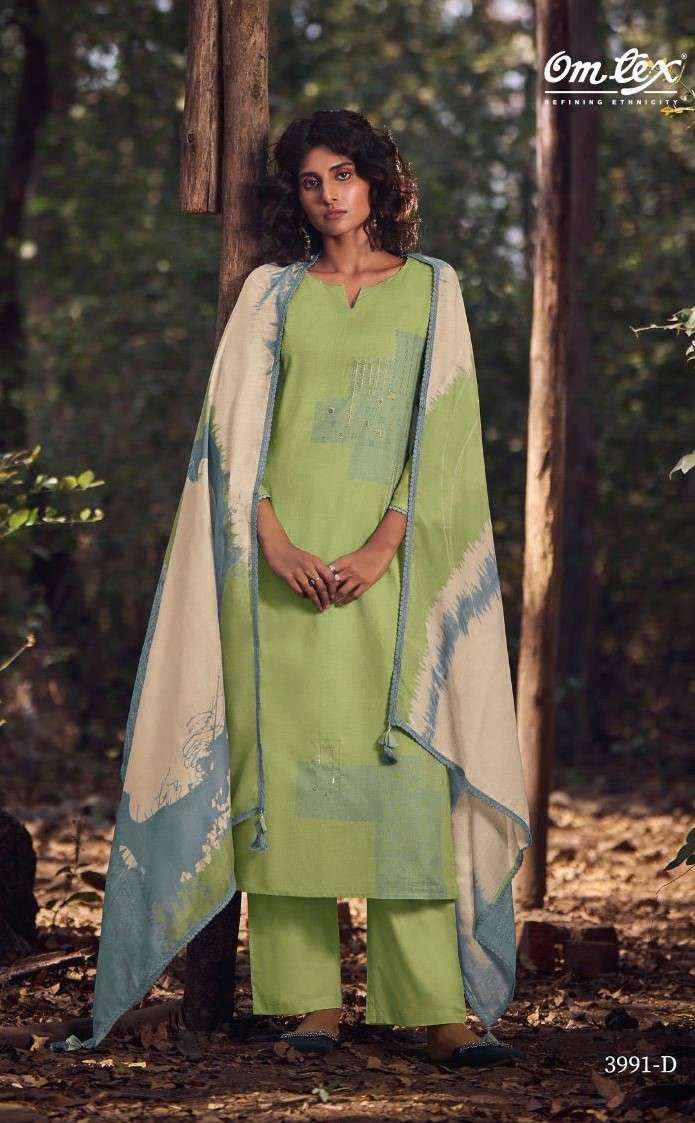 Omtex Mehaaki Lawn Cotton Dress Material 4 Pc Catalog