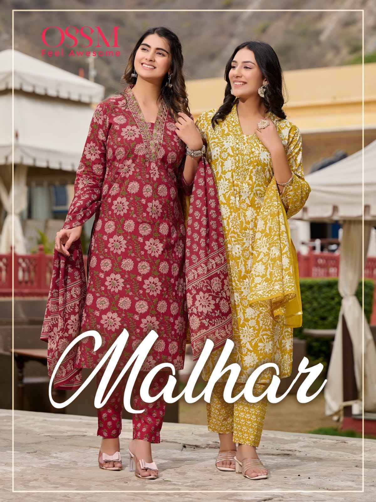 Ossm Malhar Cotton Print Readymade Suit 6 Pc Catalog