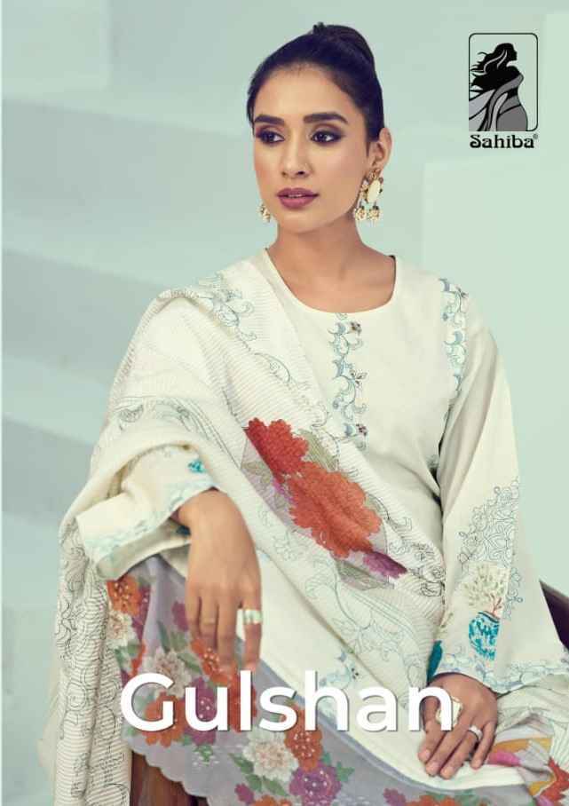 Sahiba Gulshan Pure Cotton Lawn Print Dress Material 2 Pc Catalog