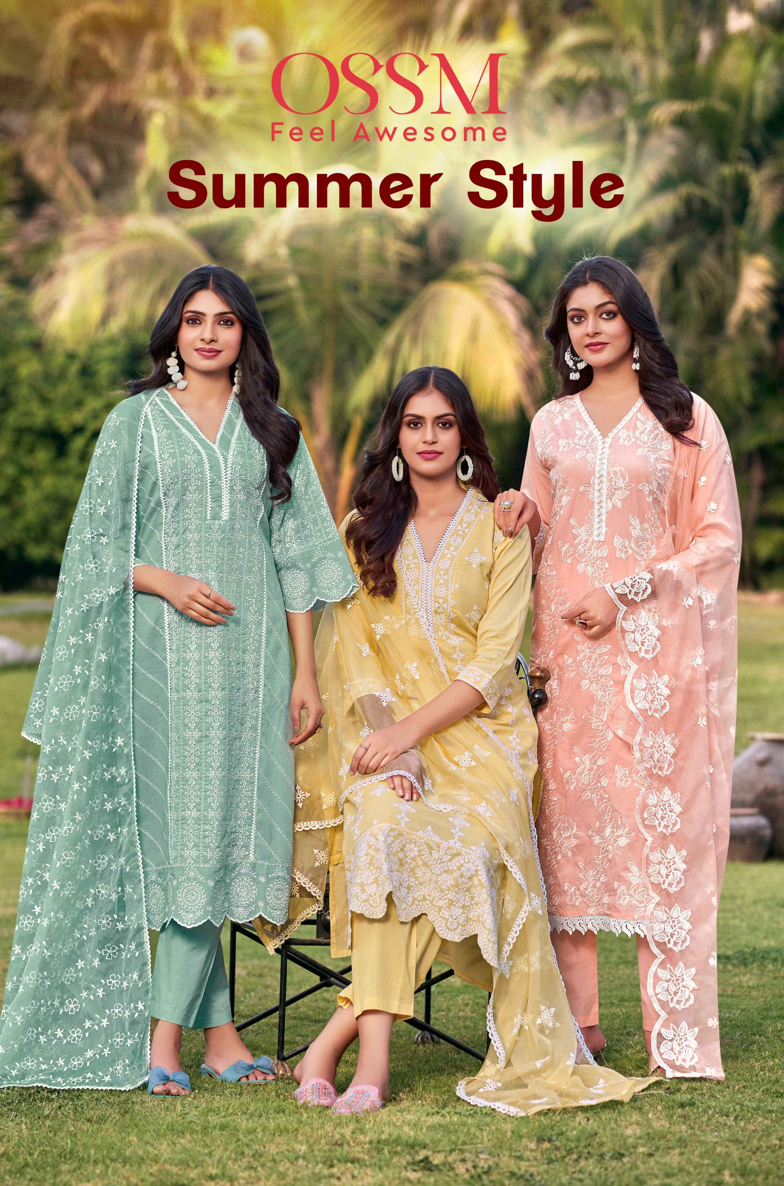 Ossm Summer Style Cotton Readymade Suit 6 Pc Catalog