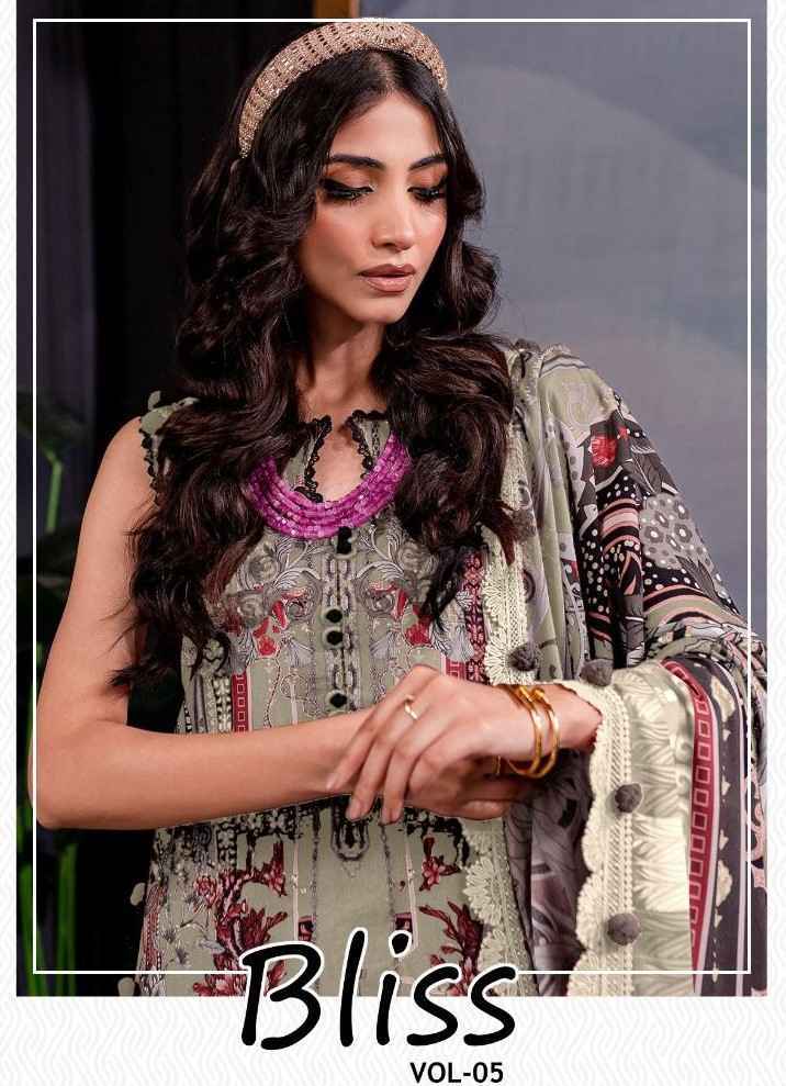 Sharaddha Designer Bliss Vol-5 Lawn Cotton Dress Material 6 pcs Catalogue
