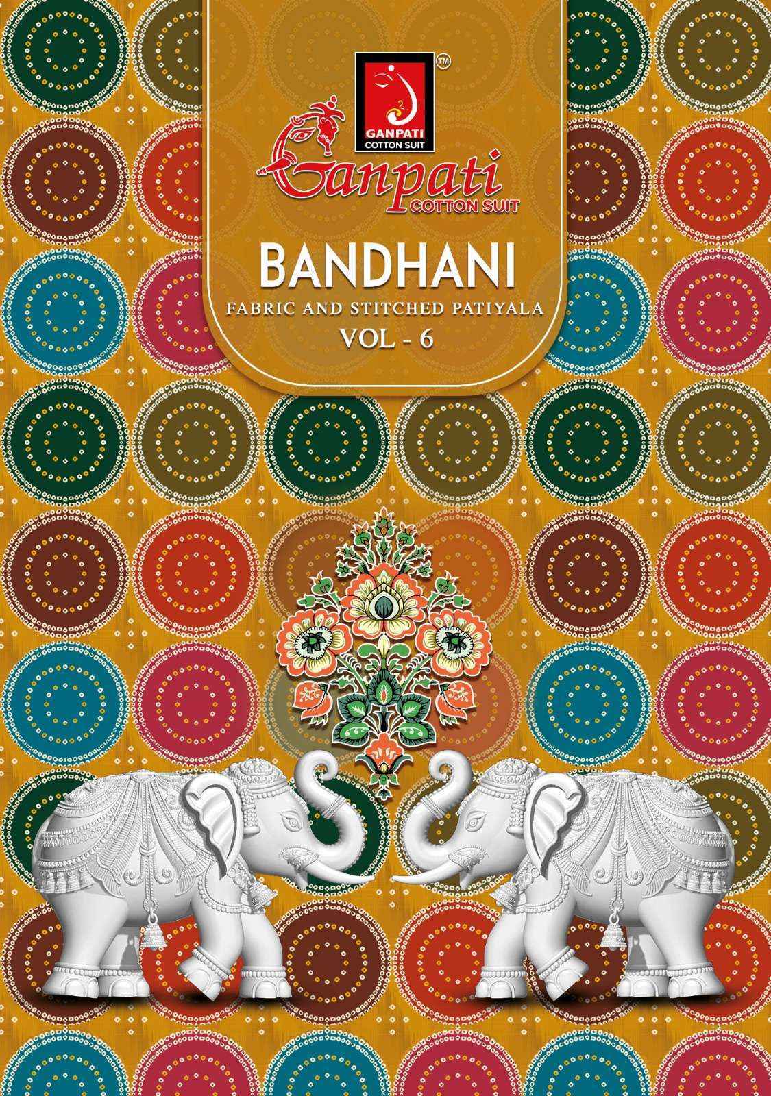 Ganpati Bandhani Vol 15 Cotton Dress Material 15 pcs Catalogue
