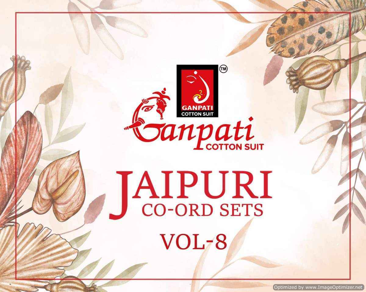 Ganpati Jaipuri Cord Set Vol-8 Cotton Cord Set 15 pcs Catalogue
