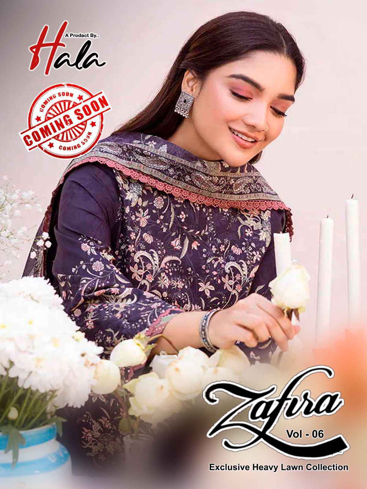 Hala Zafira Vol 6 Cotton Dress Material 6 pcs Catalogue