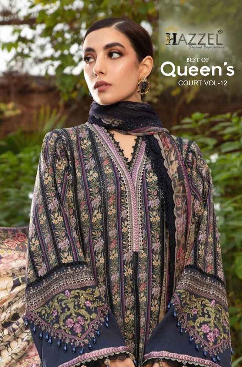 Hazzel Best Of Queens Court Vol-12 Cotton Dress Material 4 Pc Catalog