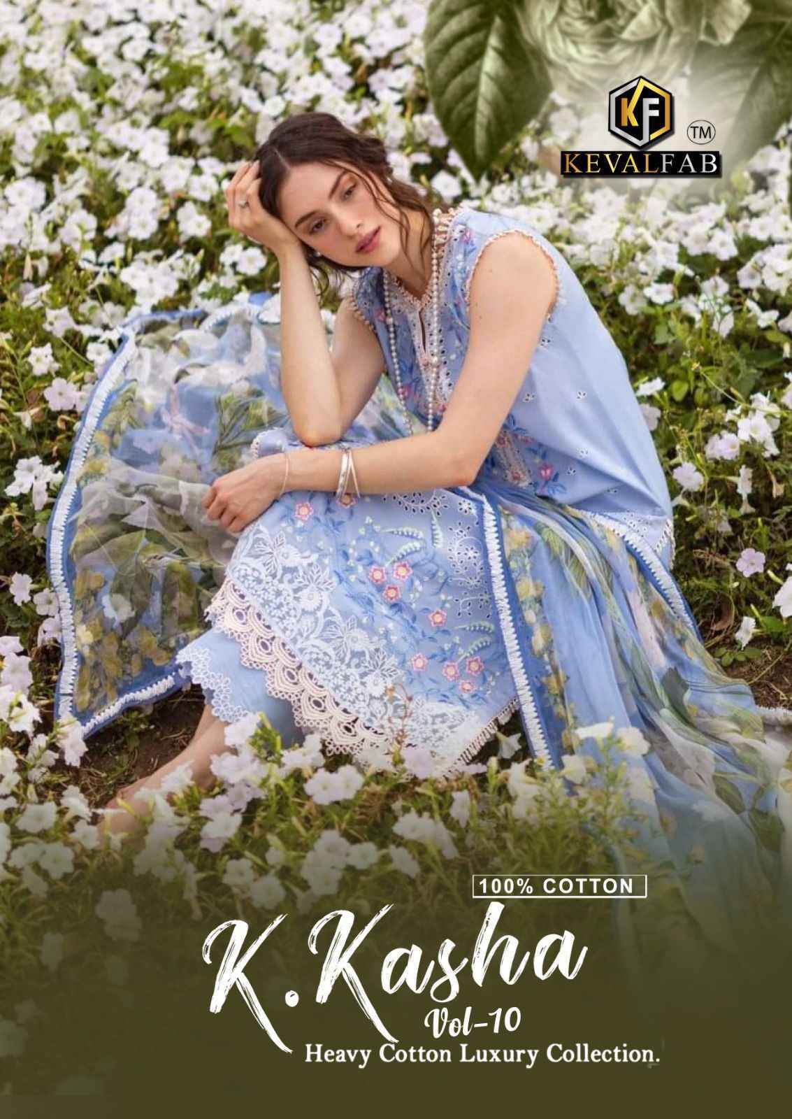 Keval Fab K Kasha Vol-10 Cotton Dress Material 6 pc Cataloge